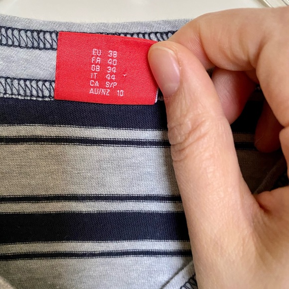 Triumph pajama top S Gray and Black Striped - Picture 4 of 4